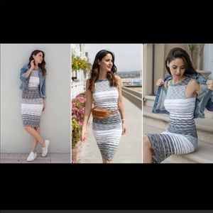 Athleta striped midi Dress